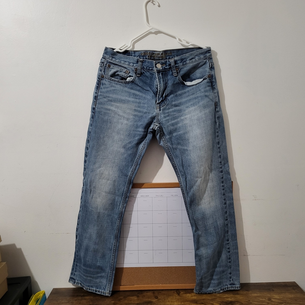 American Eagle Outfitters Light Blue Straight Jeans